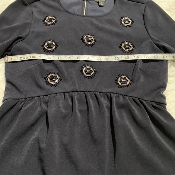 ANN TAYLOR Navy Blue Blouse - Picture 4 of 6